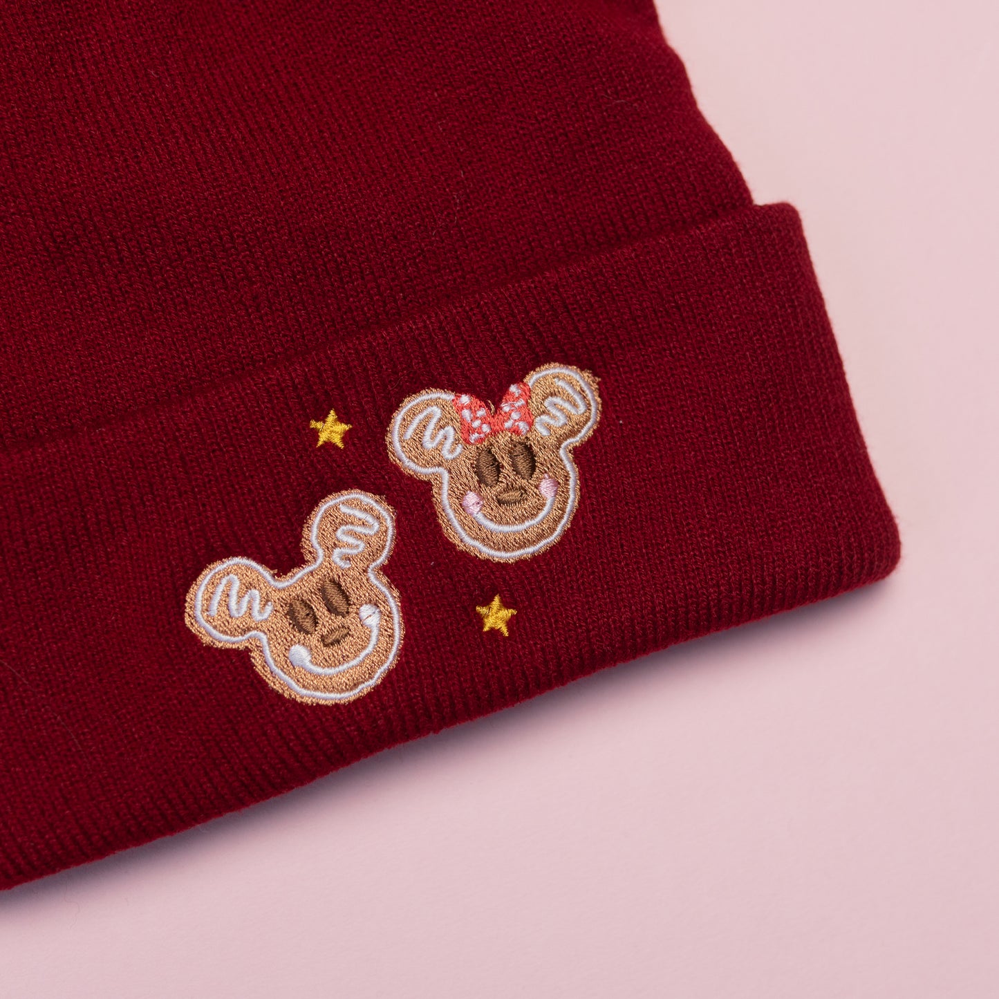 Mickey & Minnie Gingerbread Pom Pom Beanie