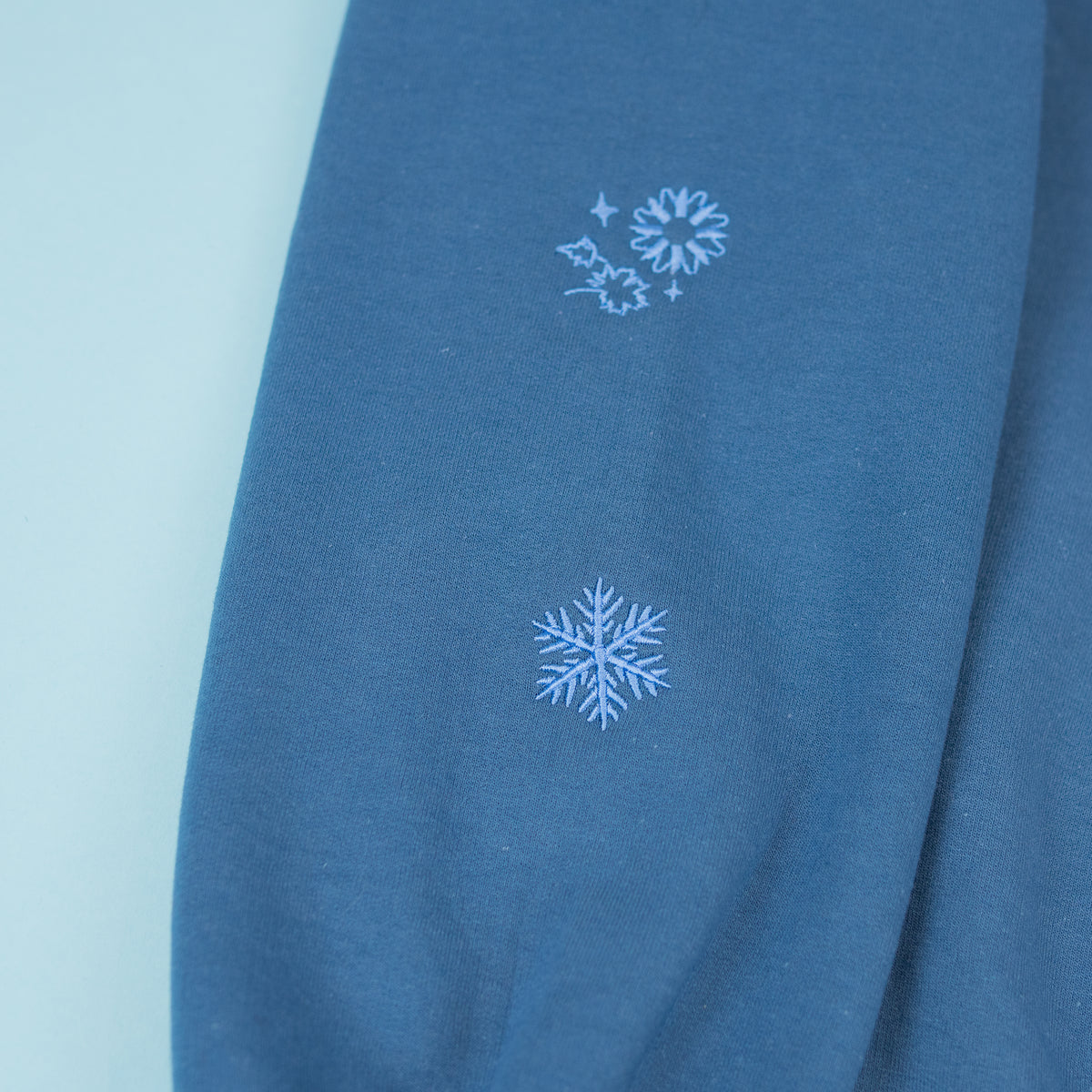 Seconds - Anna Frozen Embroidered Indigo Blue Jumper - Medium
