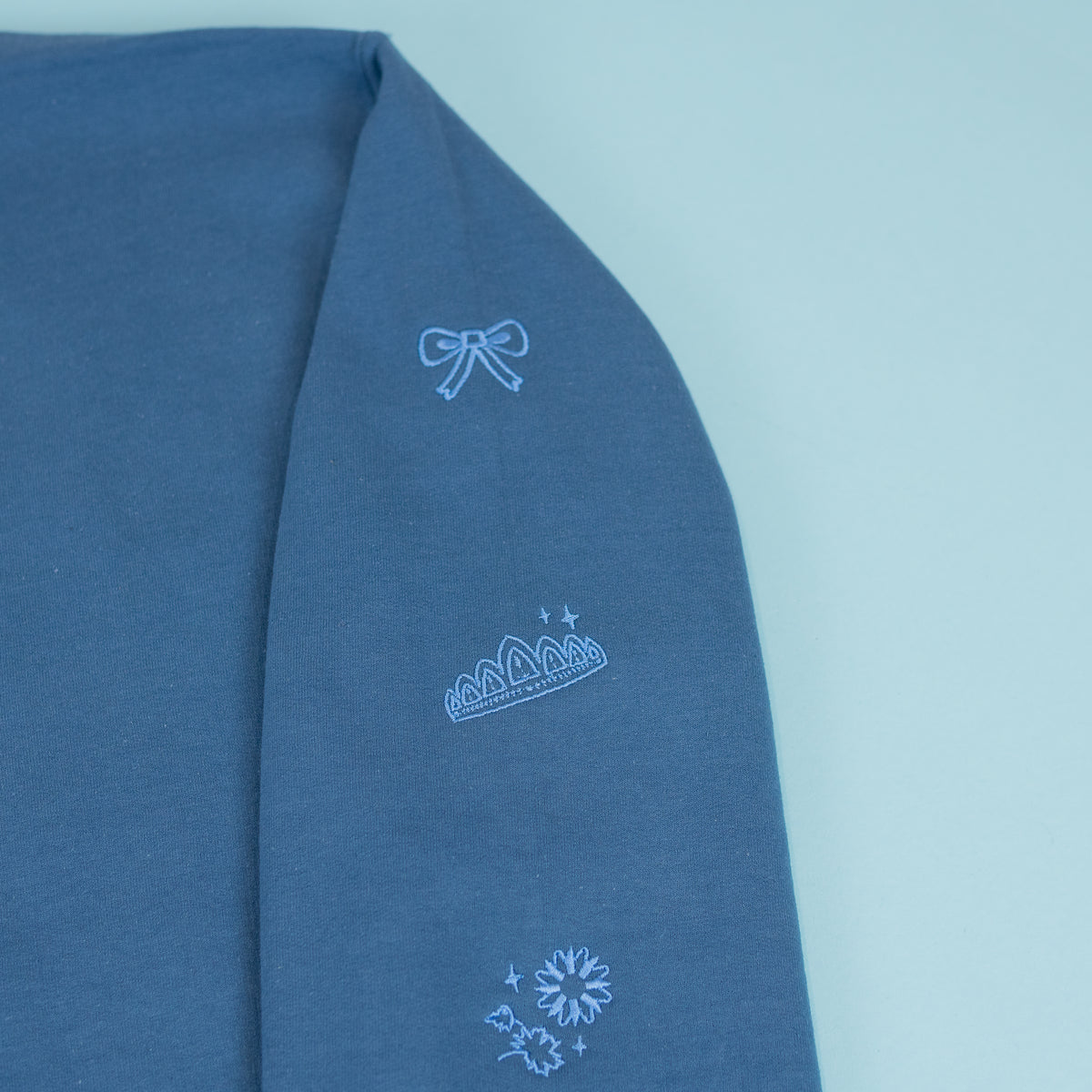 Seconds - Anna Frozen Embroidered Indigo Blue Jumper - Medium