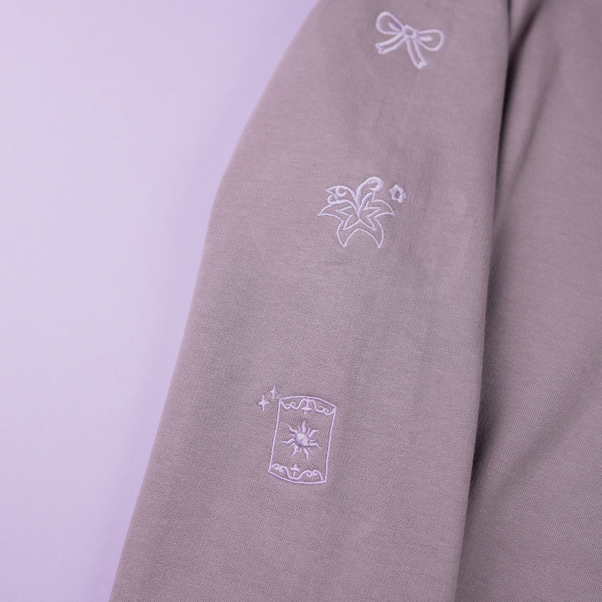Seconds - Rapunzel Embroidered Dusty Purple Jumper - Large