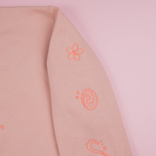Moana Embroidered Dusty Pink Jumper