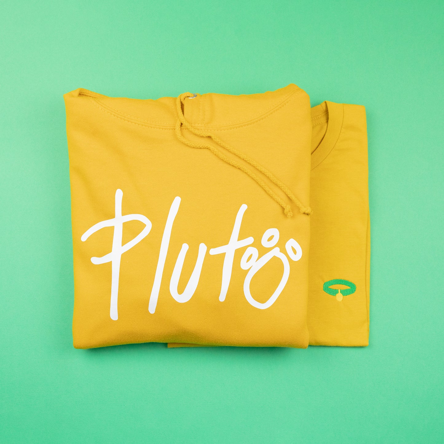Pluto's Signature Embroidered Hoodie - Yellow