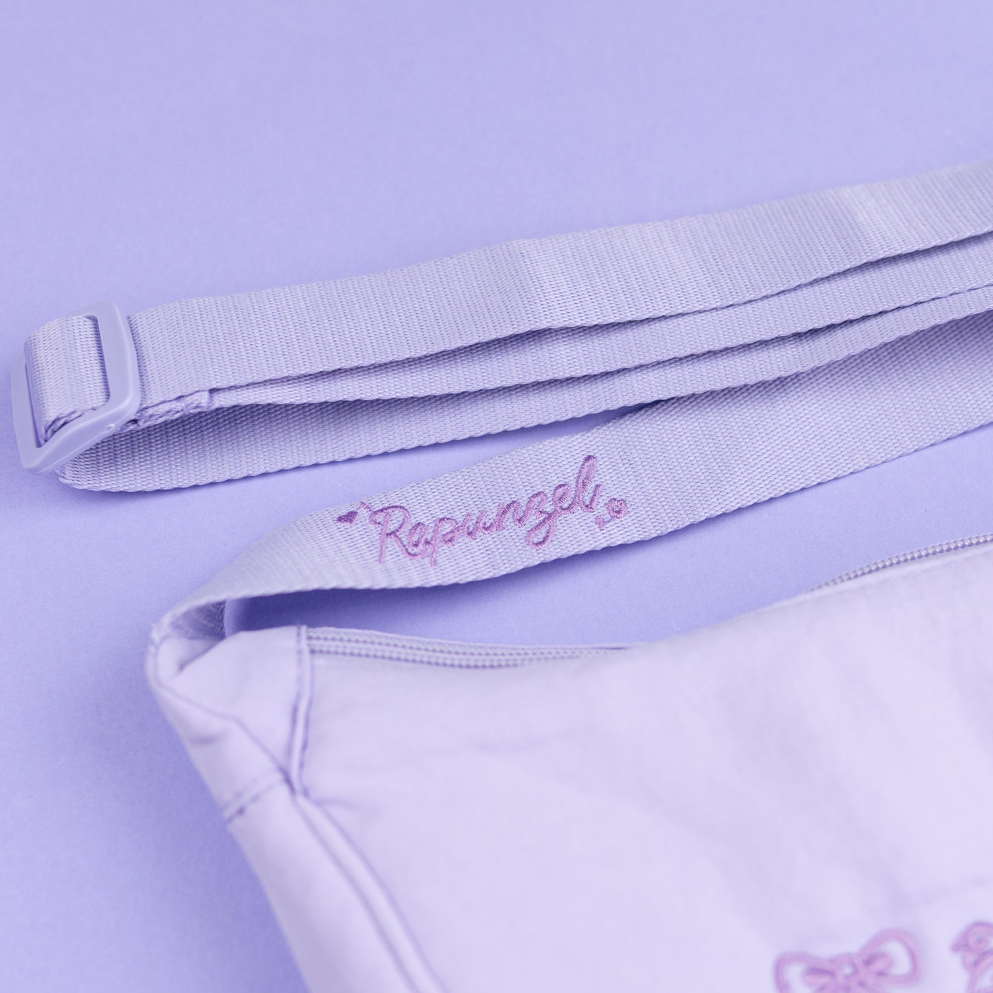 Rapunzel Embroidered Purple Sling Bag