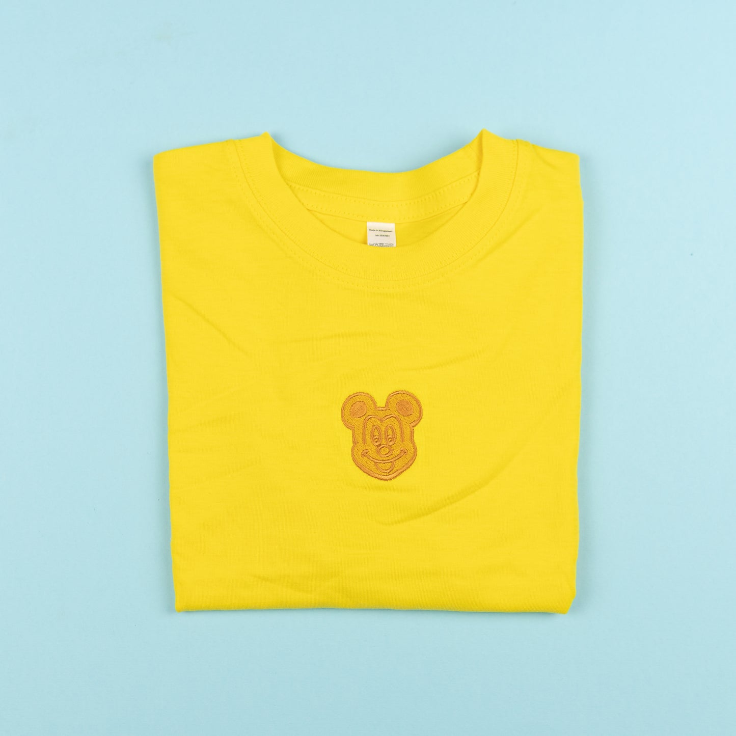 Sample - Mickey Waffle Yellow Kids T-Shirt