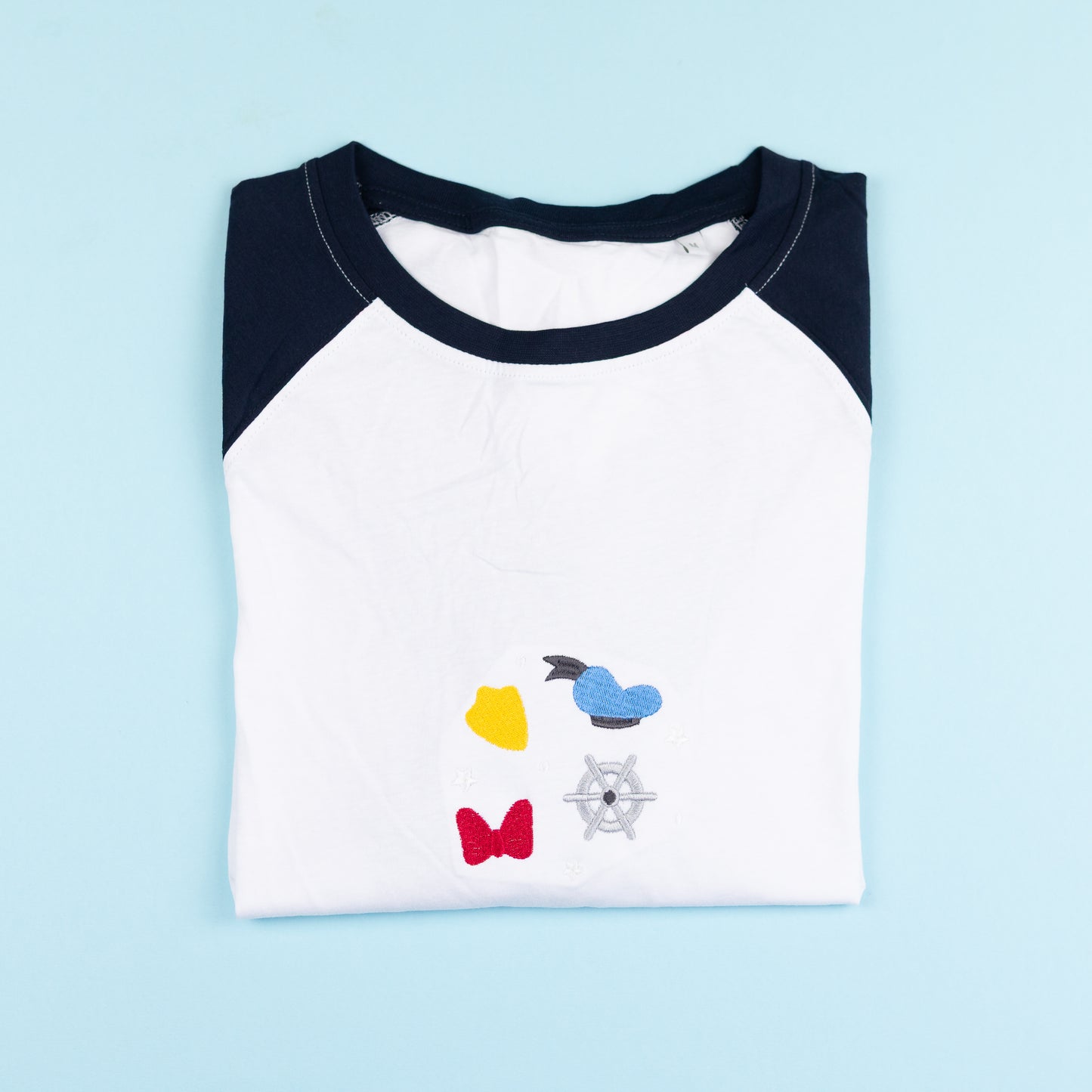 Sample - Donald Embroidered Navy Baseball Tee
