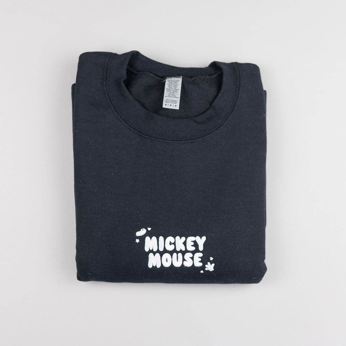 Sample - Mickey Black/White Embroidered Jumper - Medium