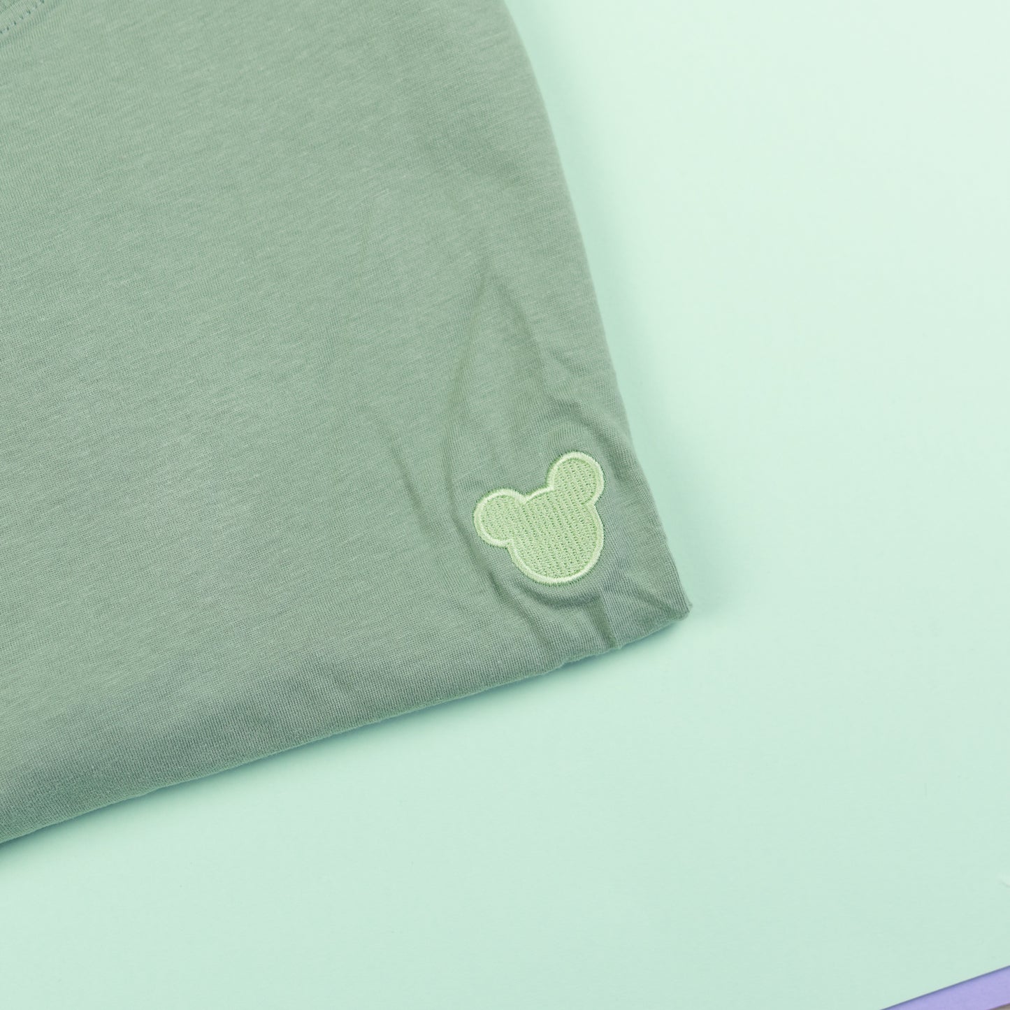 Sample - Minimal Mickey Green Oversize T-Shirt