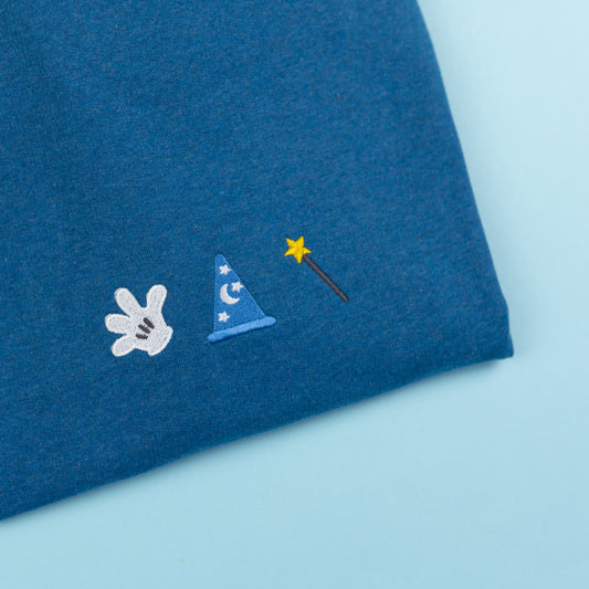 Sample - Mickey Sorcerer Heather Embroidered Jumper