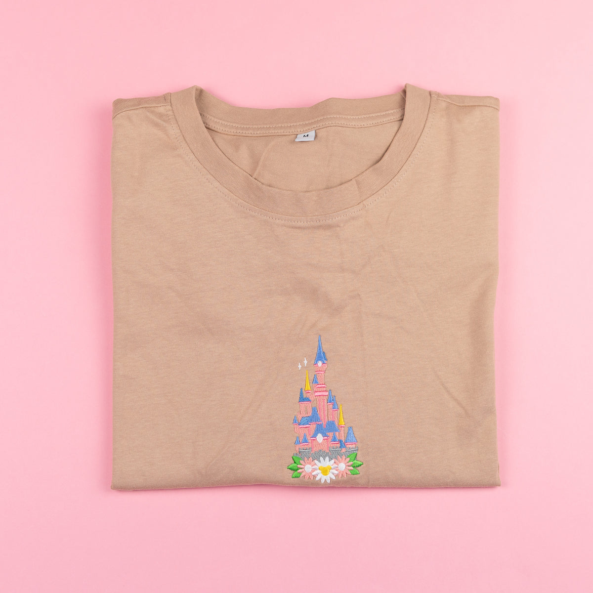 Sample - DLP Floral Dusty Pink Embroidered Oversize Tee - Medium