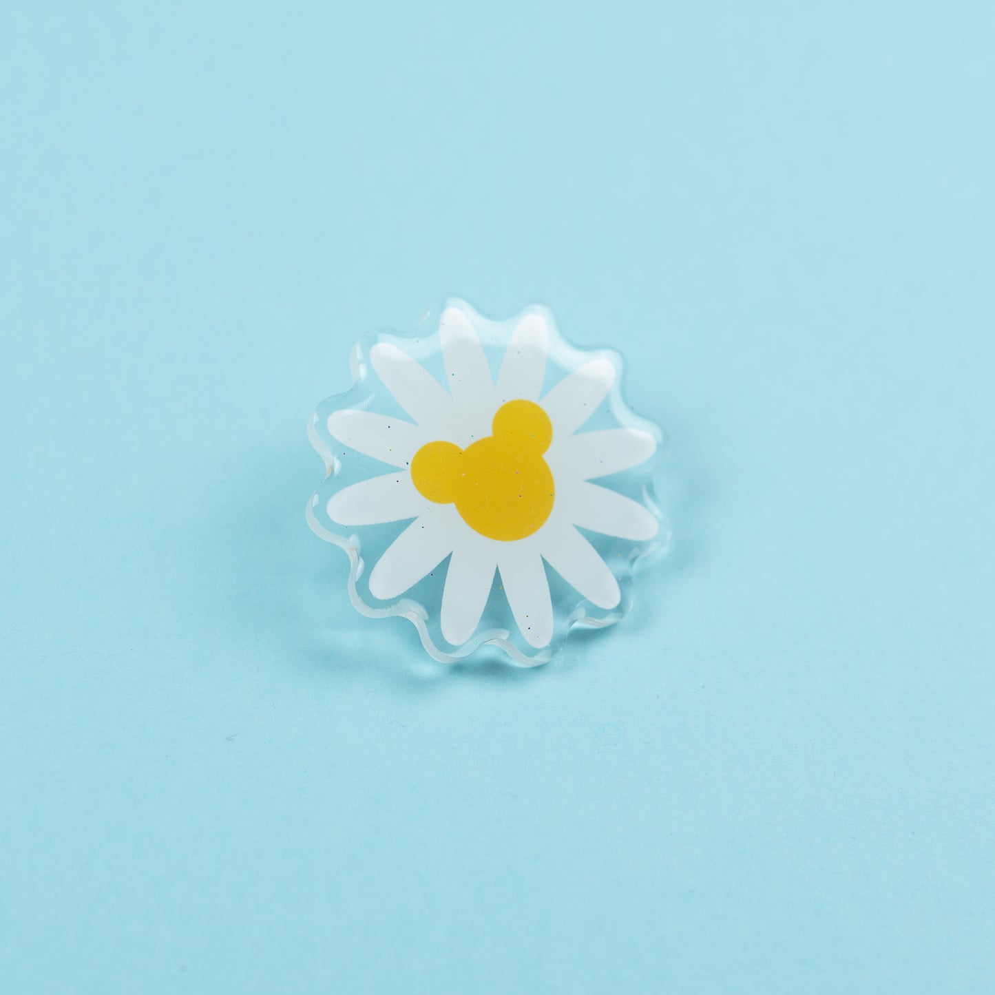 Mickey Daisy Glittery Acrylic Pin