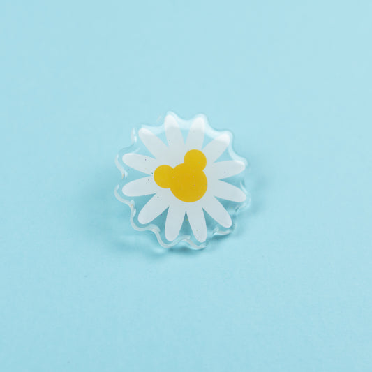 Mickey Daisy Glittery Acrylic Pin