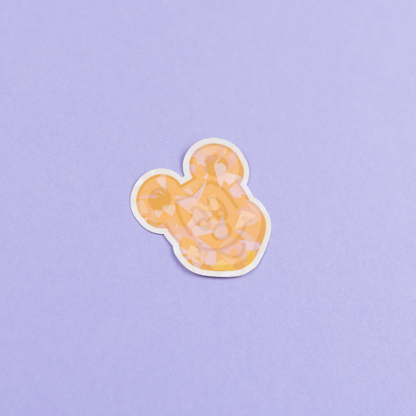 Mickey Waffle Vinyl Sparkly Stickers