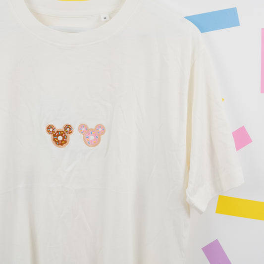 Sample - Mickey Donuts Oversize Natural Tee