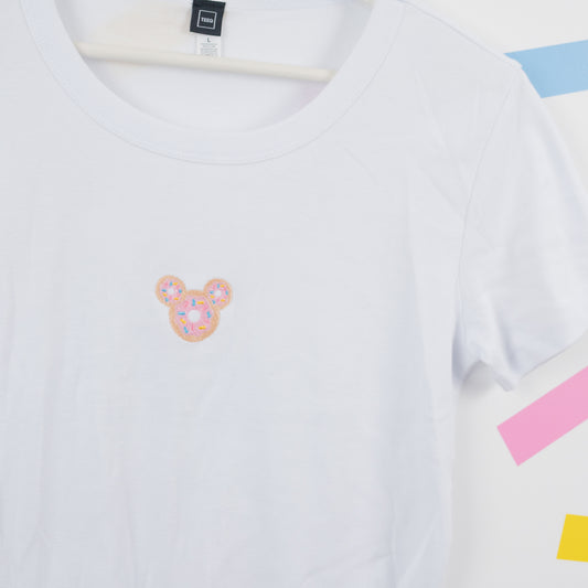 Sample - Mickey Donut White Women's T-Shirt