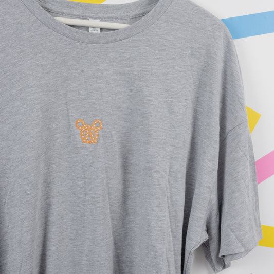 Sample - Mickey Pretzel Grey Women's Crop T-Shirt