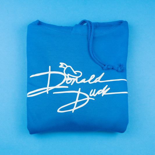 Donald's Signature Embroidered Hoodie - Blue