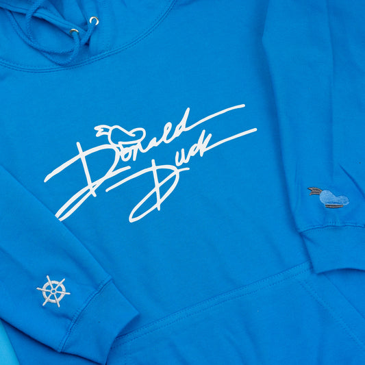Donald's Signature Embroidered Hoodie - Blue