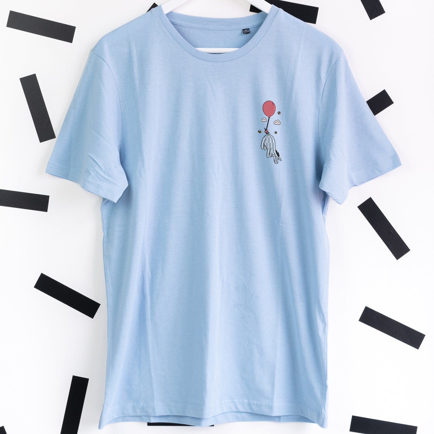Eeyore Balloon Embroidered T-Shirt - Blue