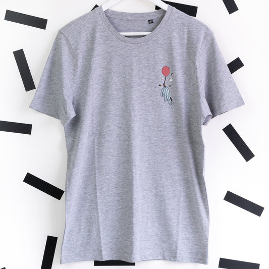 Eeyore Balloon Embroidered T-Shirt - Grey
