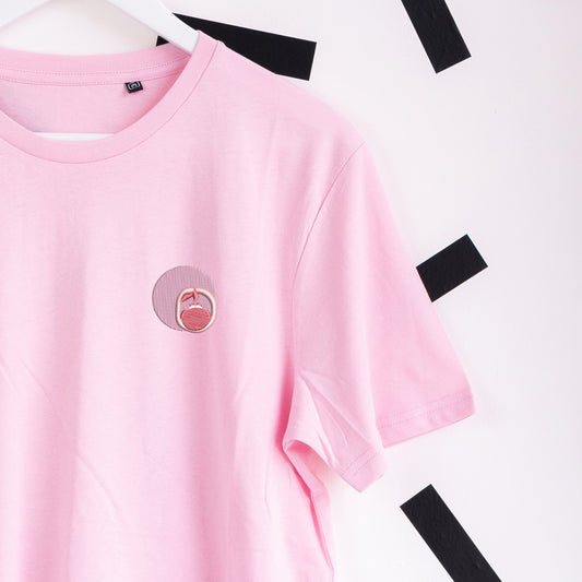 Embarrassment Embroidered T-Shirt - Pink