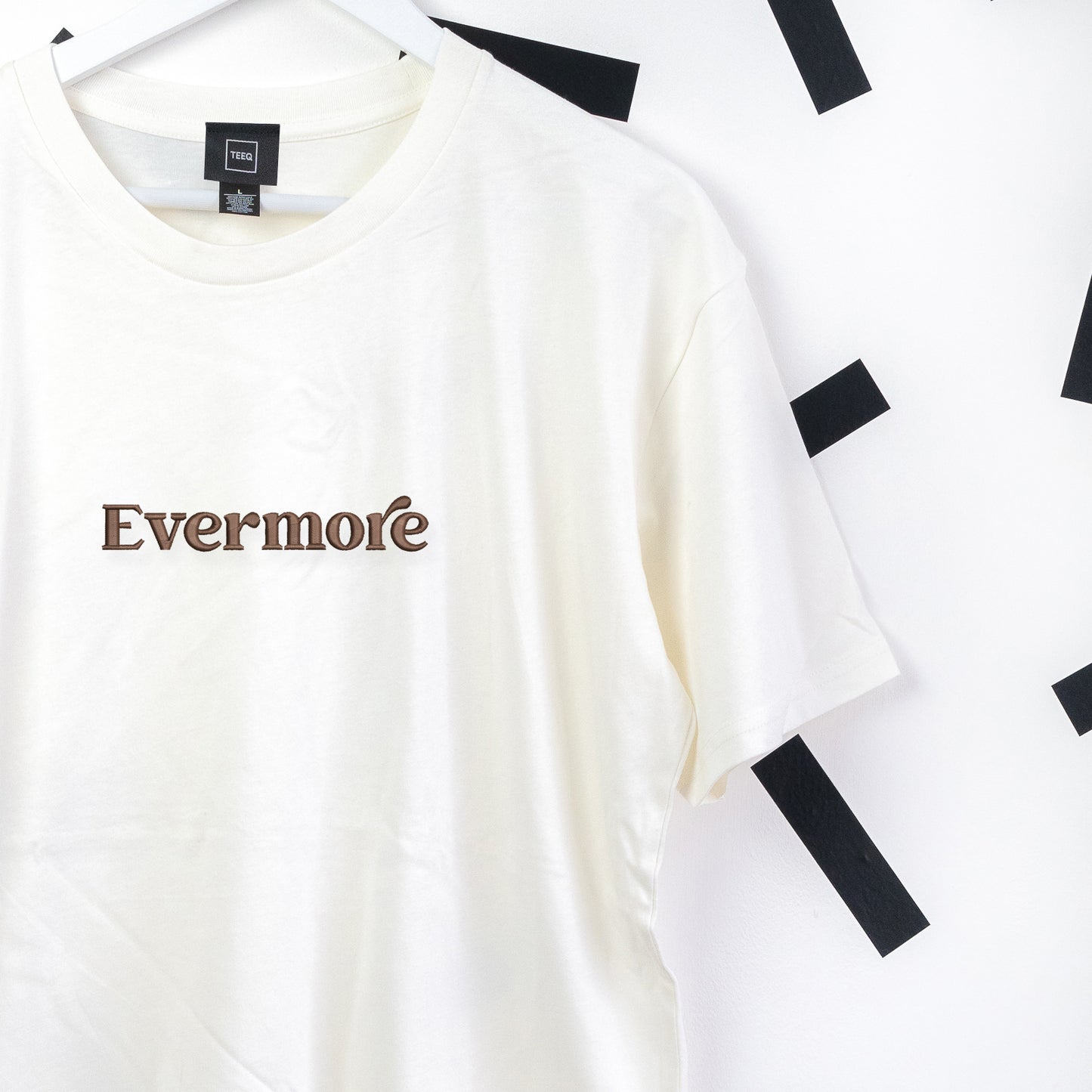 Evermore Taylor Swift Embroidered Natural T-Shirt