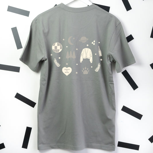 Folklore Taylor Swift Embroidered Grey T-Shirt