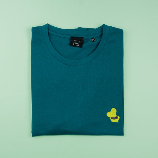 Goofy Embroidered T-Shirt - Teal