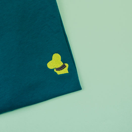 Goofy Embroidered T-Shirt - Teal