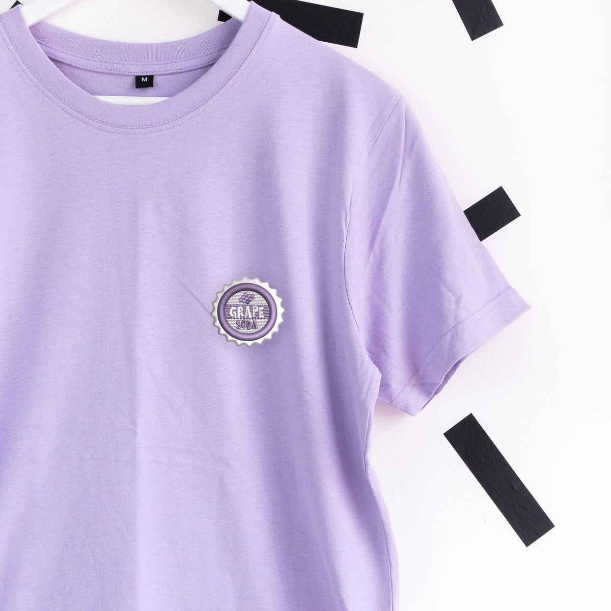 Grape Soda Embroidered T-Shirt - Light Purple