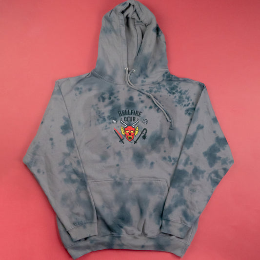 Hellfire Club Embroidered Tie Dye Hoodie