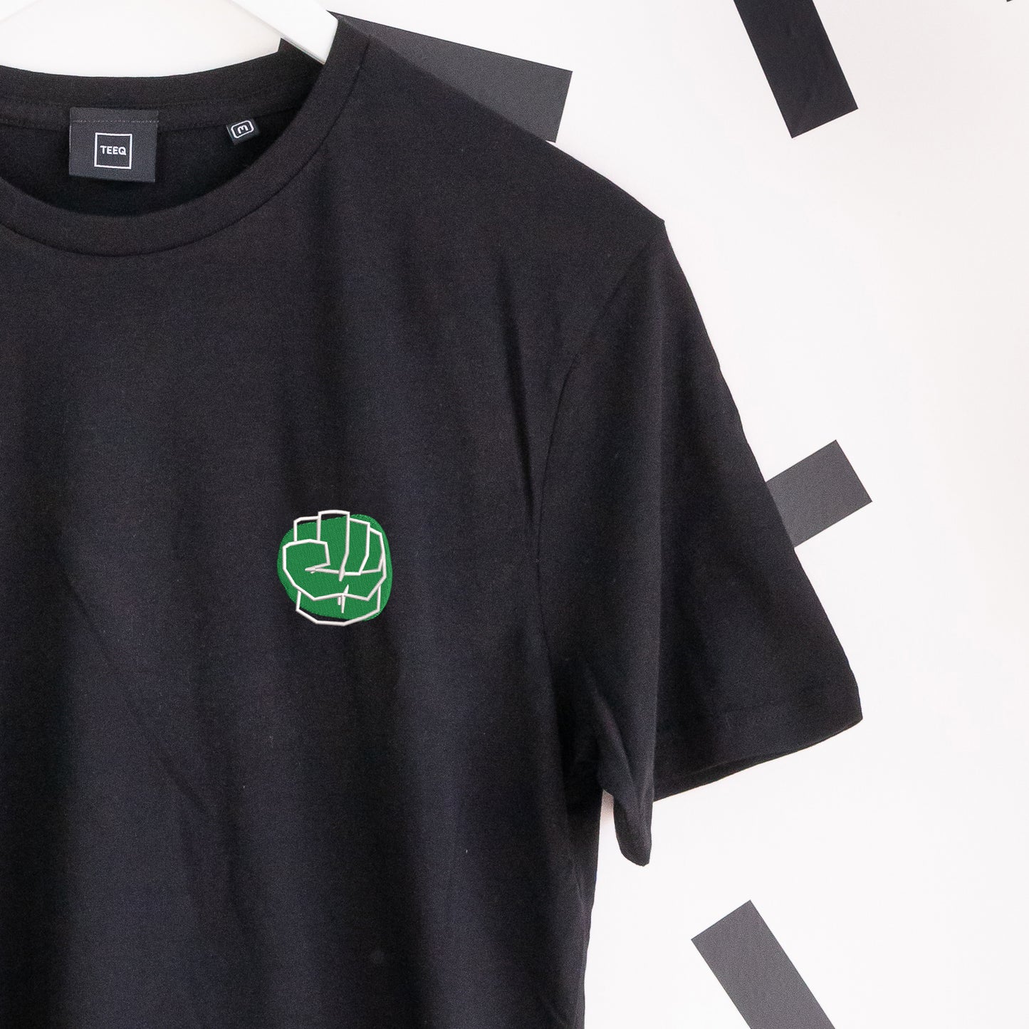 Hulk Embroidered T-Shirt - Black