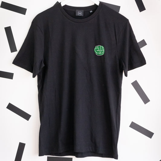 Hulk Embroidered T-Shirt - Black