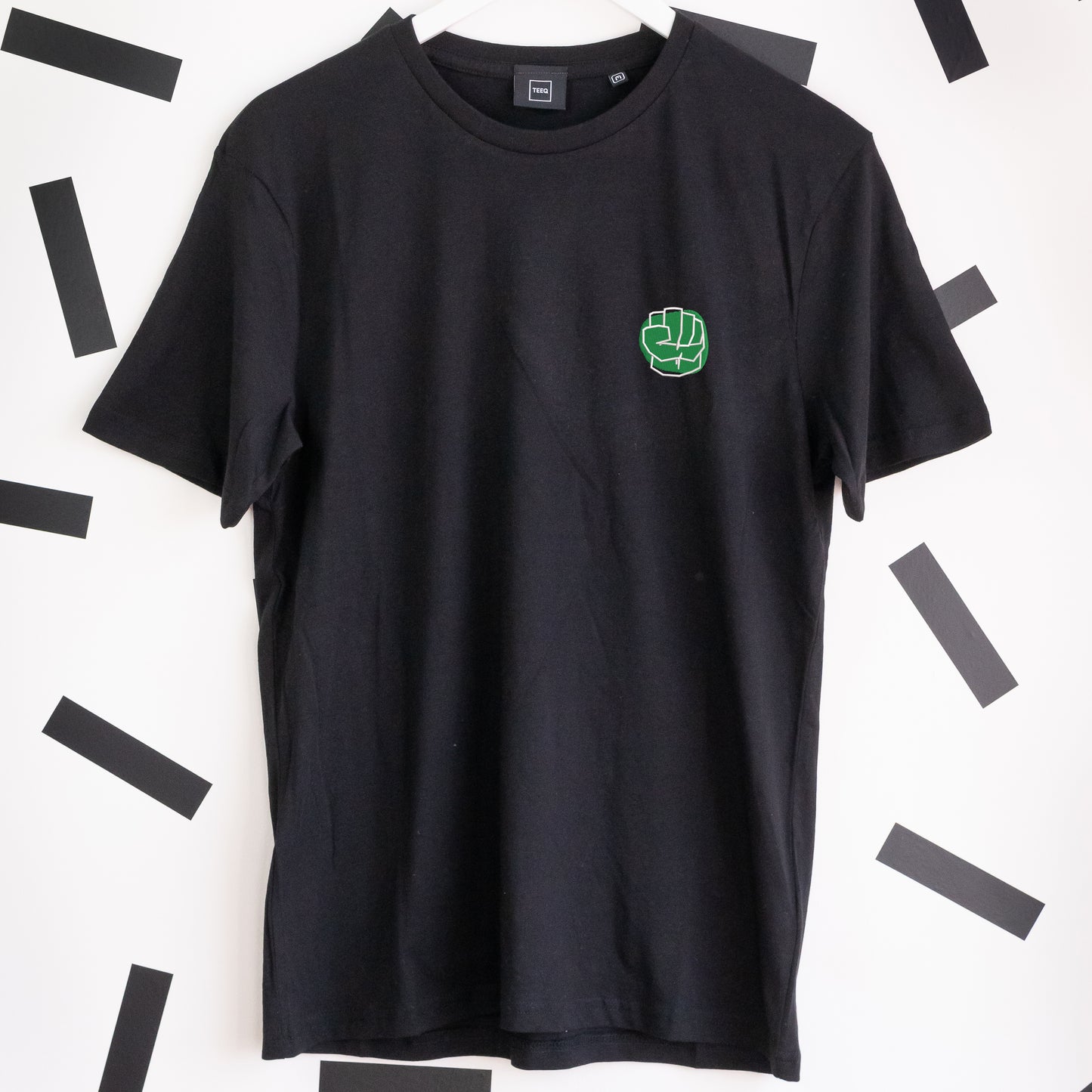 Hulk Embroidered T-Shirt - Black