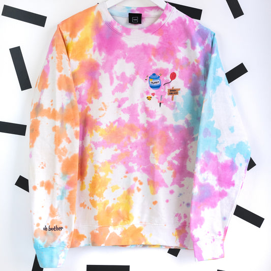 Hundred Aker Woods Embroidered Tie Dye Jumper