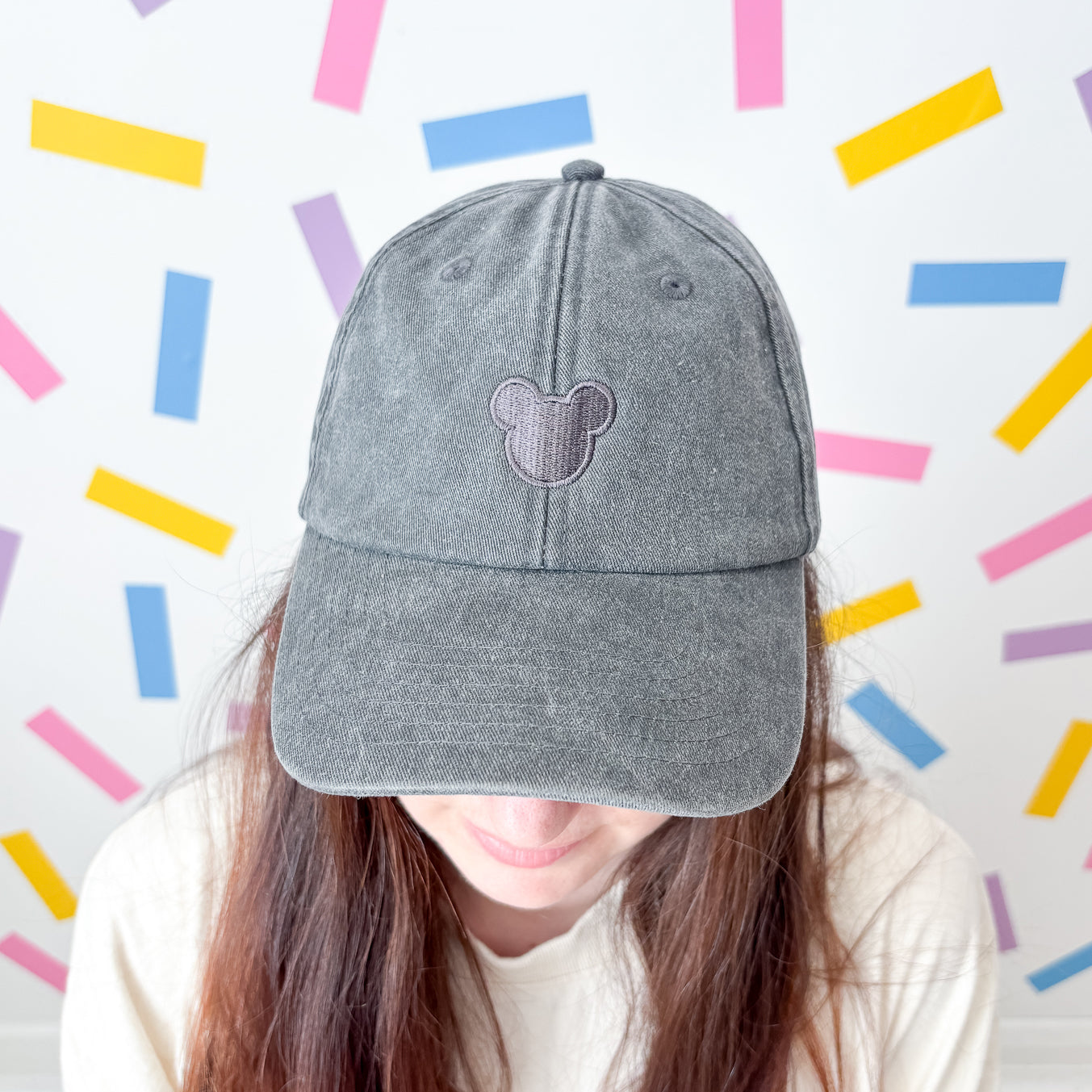Mickey Minimal Vintage Black Baseball Cap
