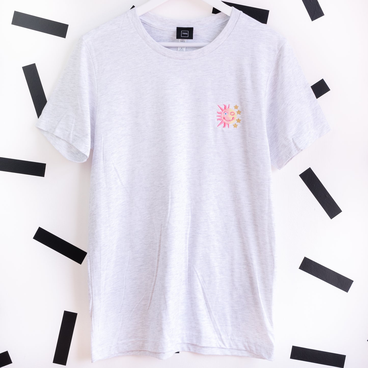 "It's A Small World" Sun & Moon Embroidered T-Shirt