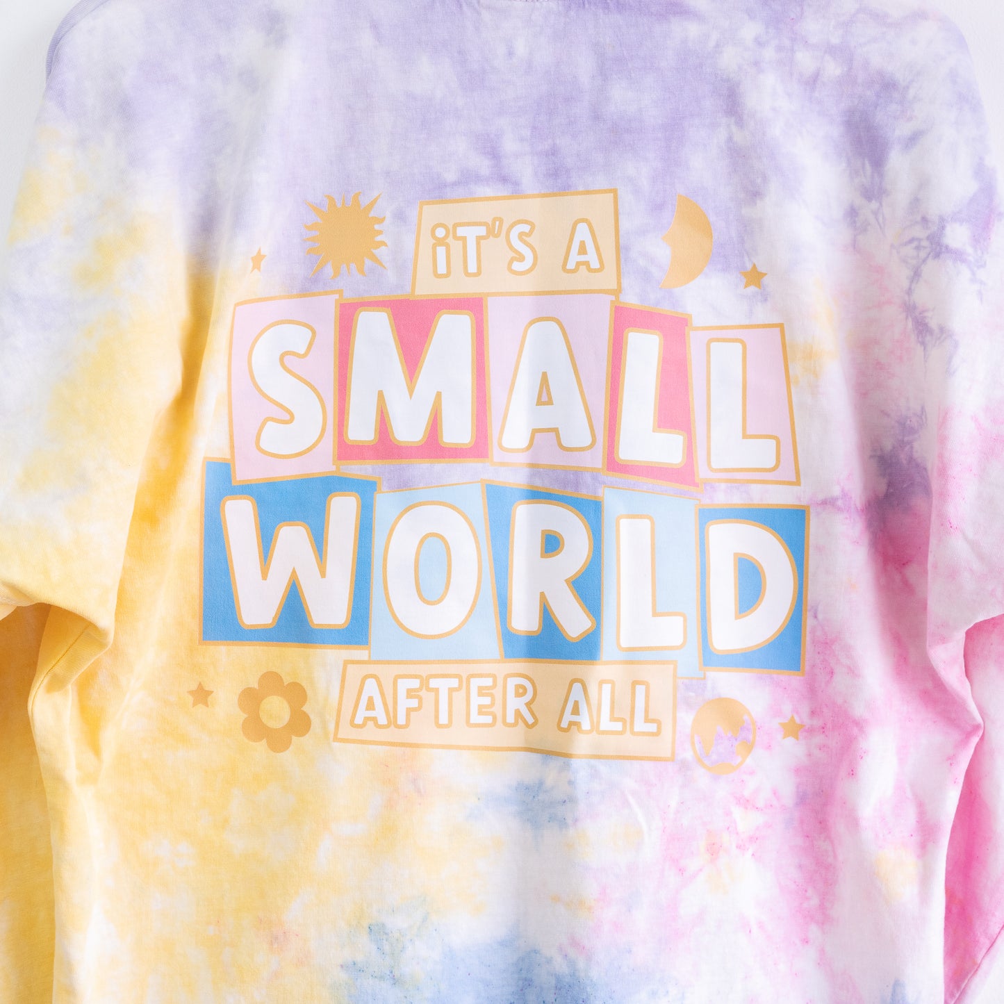 "It's A Small World" Embroidered Tie Dye Jersey