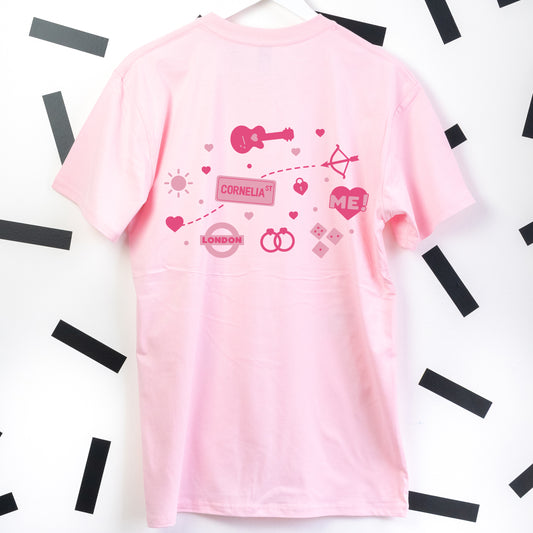 Lover Taylor Swift Embroidered Pink T-Shirt
