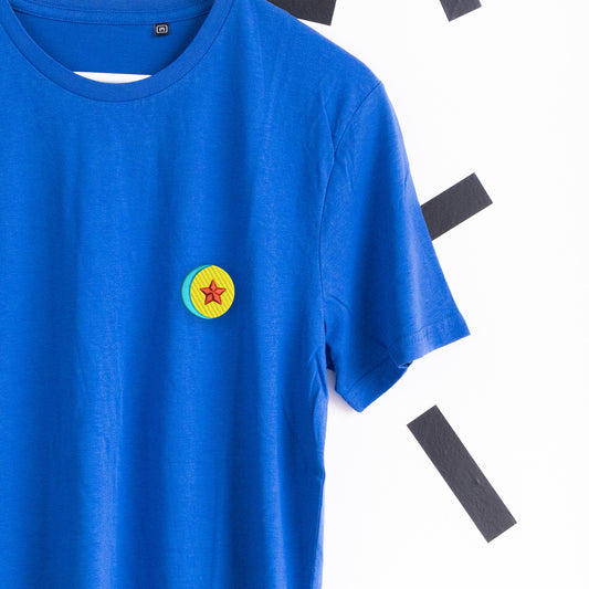 Luxo Ball Embroidered T-Shirt - Blue