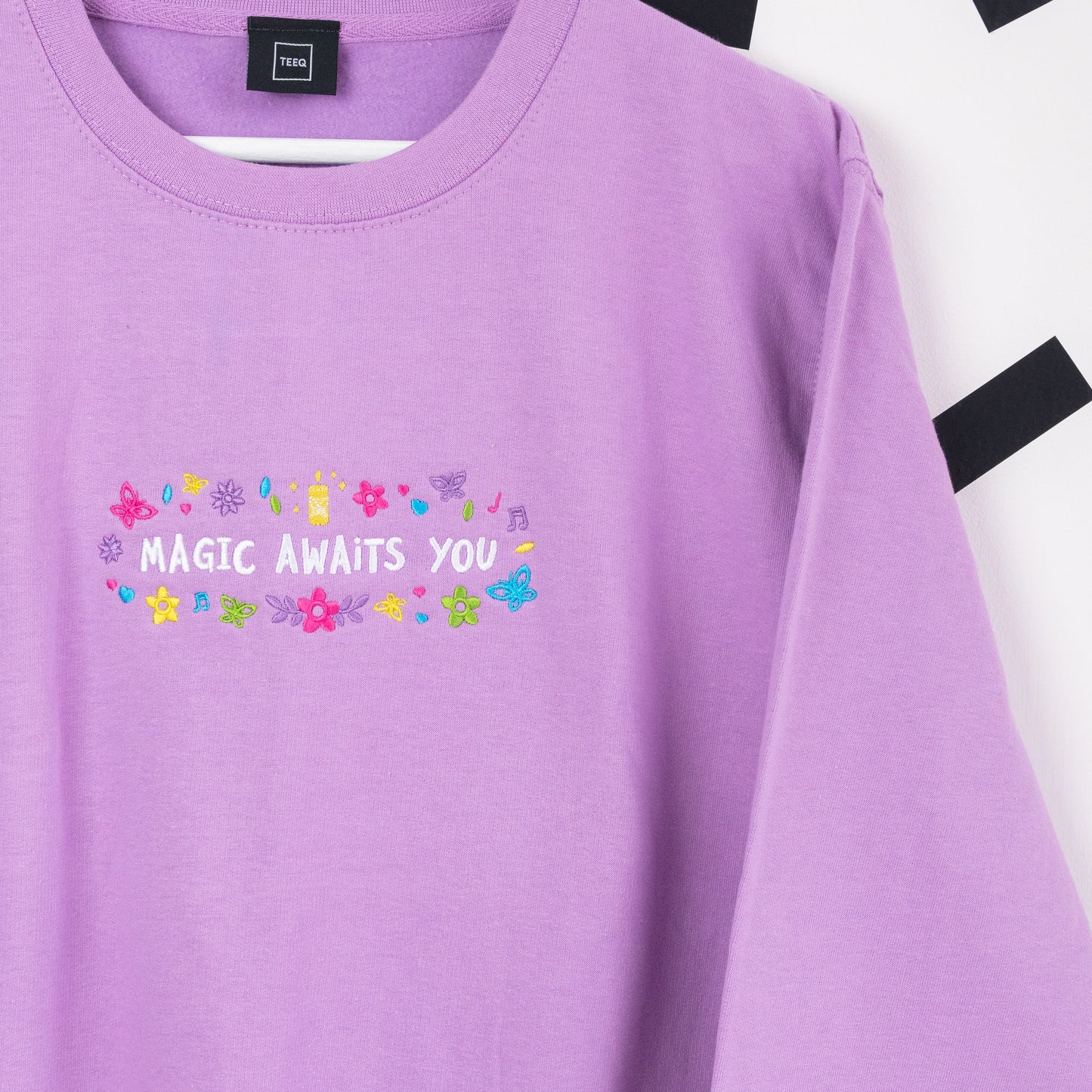 "Magic Awaits You" Embroidered Jumper
