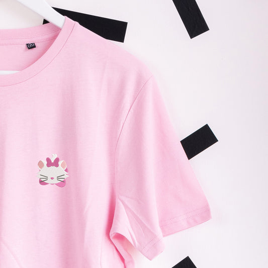 Marie Embroidered T-Shirt - Light Pink