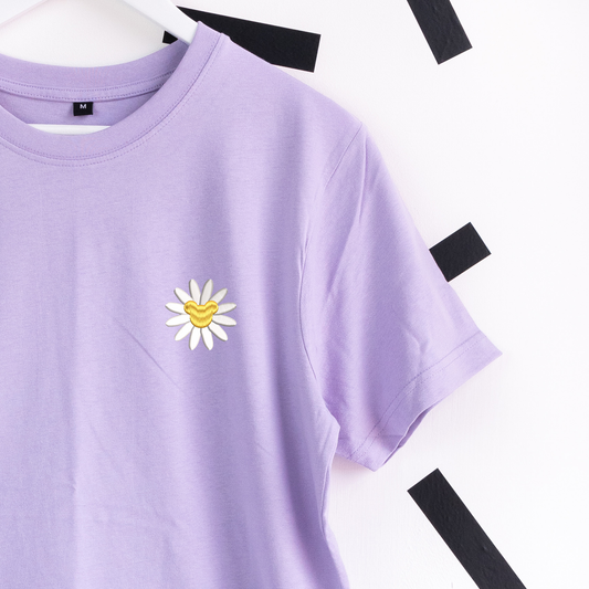 Mickey Daisy Embroidered T-Shirt - Purple