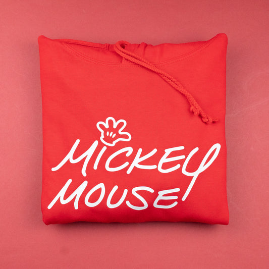 Mickey's Signature Embroidered Hoodie - Red
