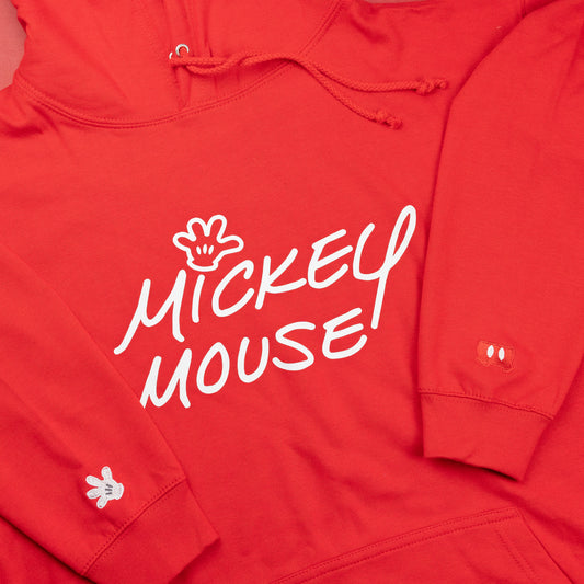 Mickey's Signature Embroidered Hoodie - Red