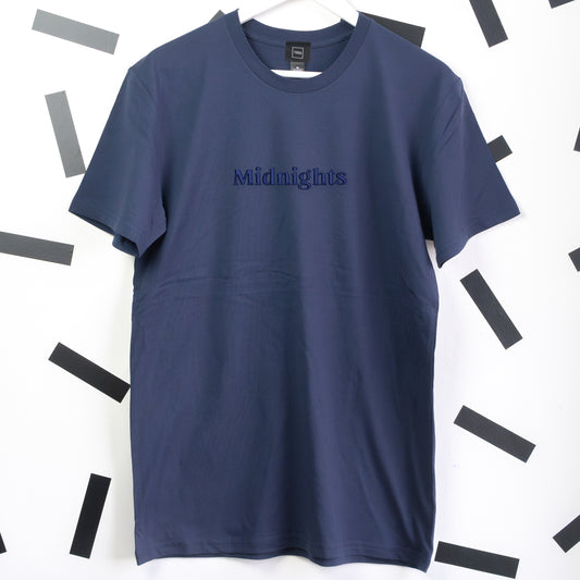 Midnights Taylor Swift Embroidered Dark Blue T-Shirt