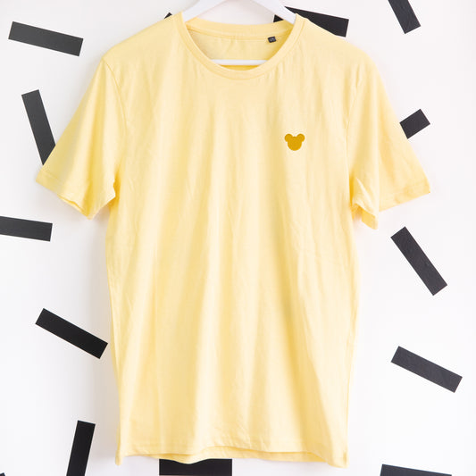 Minimal Mickey Embroidered T-Shirt - Yellow