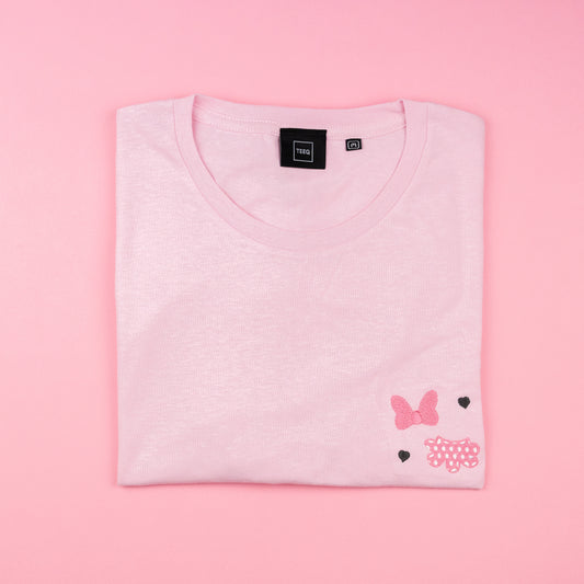 Minnie Embroidered T-Shirt - Pink
