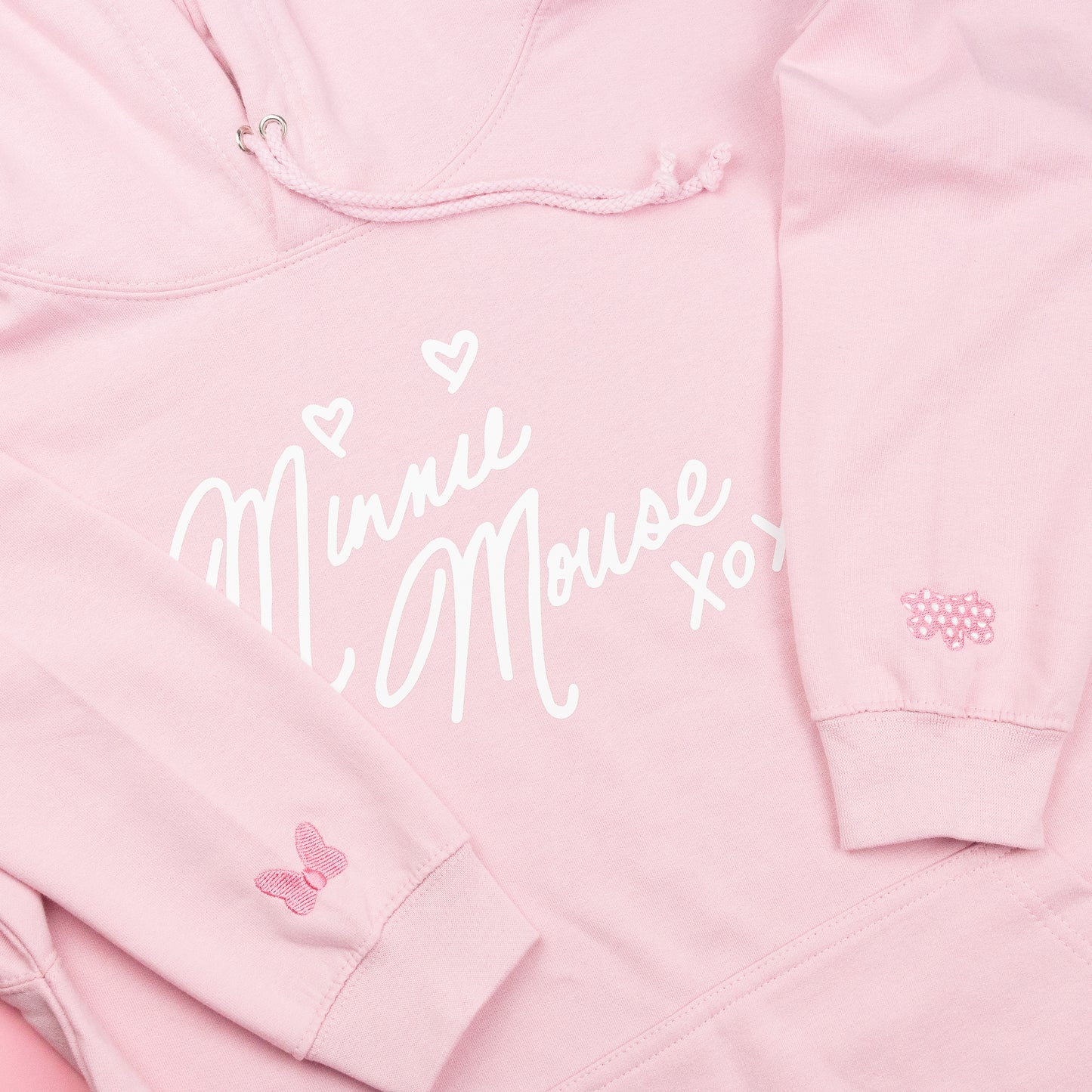 Minnie's Signature Embroidered Hoodies - Pink