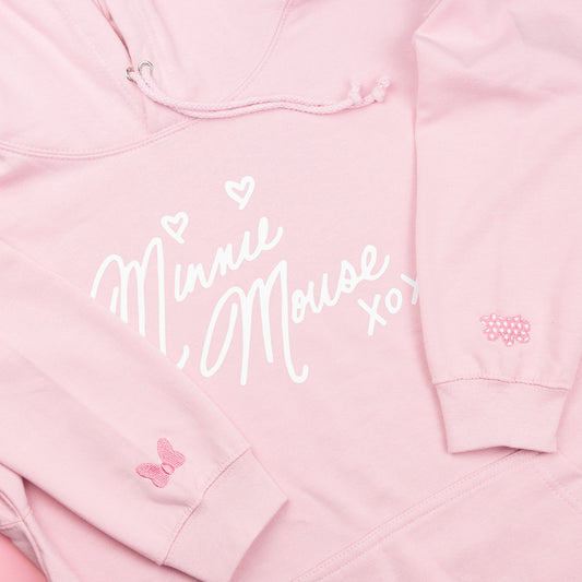 Minnie's Signature Embroidered Hoodies - Pink