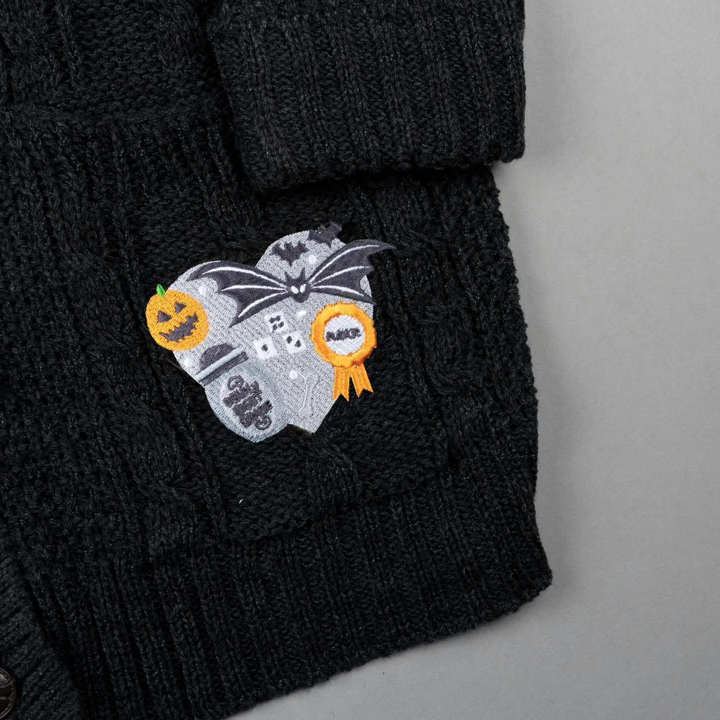 Nightmare Before Christmas Heart Embroidered Black Cardigan
